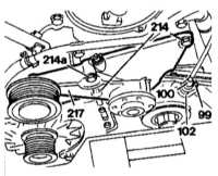  Снятие и установка крышки цепи привода ГРМ Mercedes-Benz W140