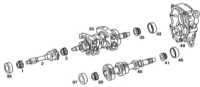  Замена конических роликовых подшипников коробки передач до № 6141000 Mercedes-Benz W140