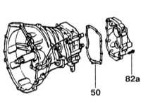  Снятие и установка задней крышки коробки передач Mercedes-Benz W140