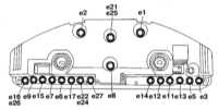  Контрольные лампы и сигнальные индикаторы приборного щитка - детали   установки Mercedes-Benz W140