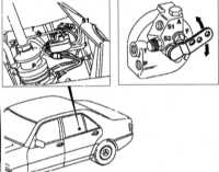  Снятие и установка блока управления клиренсом задней подвески Mercedes-Benz W140
