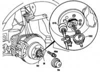  Регулировка зазора в подшипнике переднего колеса Mercedes-Benz W140
