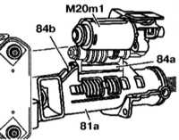  Снятие и установка привода телескопической регулировки рулевой колонки Mercedes-Benz W140