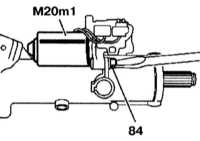  Снятие и установка привода телескопической регулировки рулевой колонки Mercedes-Benz W140
