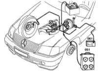  Снятие, установка и проверка исправности функционирования сервопривода   вакуумного усилителя тормозов Mercedes-Benz W140